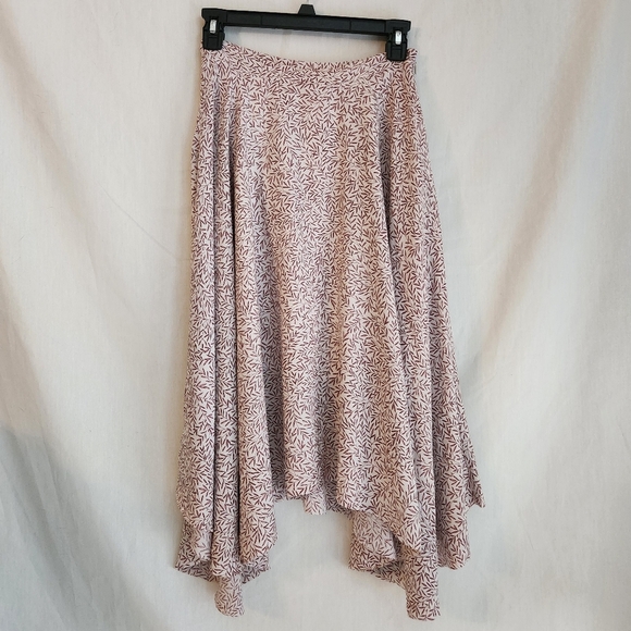 Morris & Co Elegant Cream Skirt W/ Leaves Print. Size 2 NWOT Fairygoth Boho - Picture 1 of 8